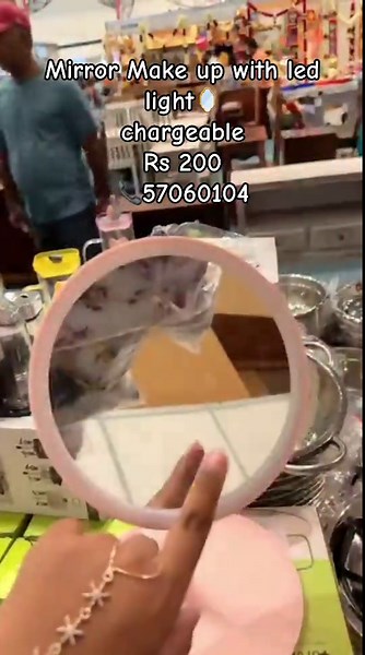 Rechargeable Mirror with LED Light - Rs 200