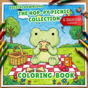 Printable Cute Frog Coloring Pages for Kids, Bold and Easy Aesthetic Coloring Book, Cozy Hygge Activity for Toddlers, 9 Pages - Etsy Canada