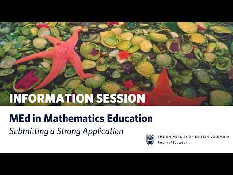 MEd in Mathematics Education - Submitting a Strong Application March 10