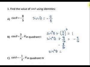 Trig 5.1 - Fundamental Identities