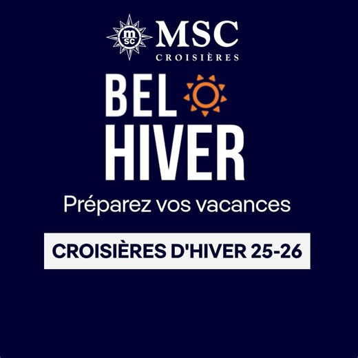 Embarquez pour une parenthèse hivernale en mer avec MSC Croisières : 7 nuits dès 414 € /pers*. | MSC Croisières