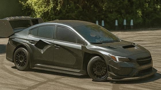 Subaru WRX Project Midnight chasing records at Goodwood