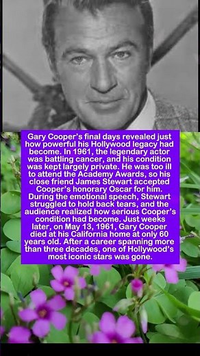 The Heartbreaking Truth Behind Gary Cooper's Final Academy Award