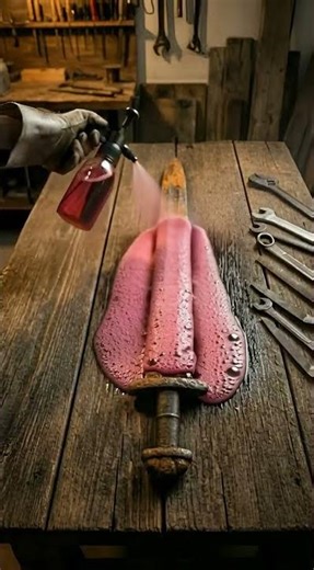 3,000 Years old sword rust Gone in Seconds 😲 | Removing rust