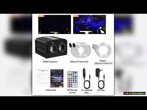 32W Twinkle Starlight Headliner Kit Dual Port RGBW Starry Sky Ceiling Light 450 Fiber Optic For