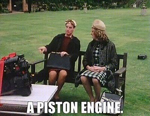 A piston engine.
