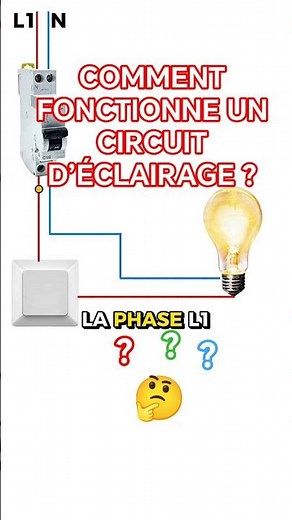 Circuit d’éclairage simple : Comprendre en 25 secondes !#electricity #courant