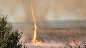 A firenado is a flaming vortex of destruction