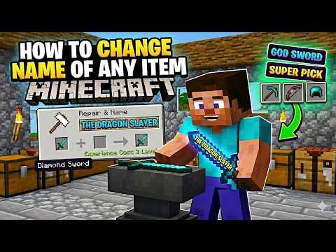 HOW TO CHANGE NAME OF ANY ITEM | MINECRAFT | ENTERTAINMENT VIDEO