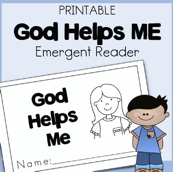 God Helps Me | Christian Emergent Reader Printable | Mini Book for Preschool