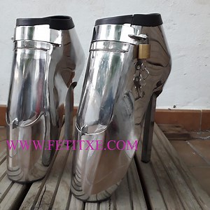 Steel Fetish Ballet High Heels With Lockable Padlock, BDSM Restraint - Etsy