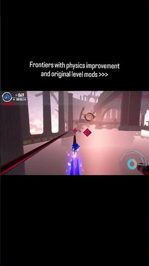 sonic frontiers with physics and original level mods