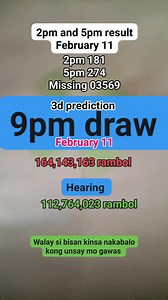 Swertres guide February 11 9pm draw | Dods K Swertres