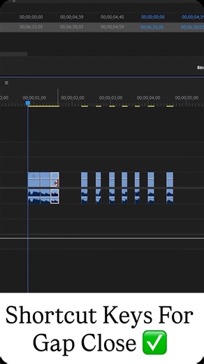 Vinay Mali on Instagram: "Gap Close Shortcuts Keys  #transition #adobepremiere #adobe #premierpro #shortcut #shortcuttricks #transitions #edit Premier pro tutorial easy shortcuts keys adobe premiere pro tricks shortcuts tricks Transitions for adobe premiere pro Transitions reels Instagram"