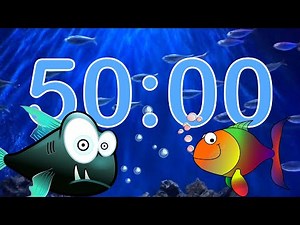 50 Minute 🐟 Fish 🐠 Tank Aquarium Countdown Timer - Sonar Alarm