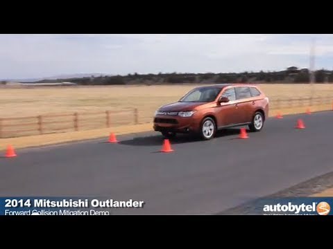 Forward Collision Mitigation System Demo 2014 Mitsubishi Outlander - Active Safety Car Technology