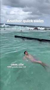 Roberto Portales makes waves in Speedo at Sydney's iconic ocean pool, becomes official merman of Au