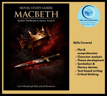 Macbeth Novel Study Guide | Student Workbook & Literary Analysis | HS ELA