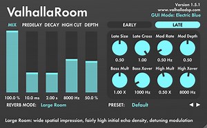 ValhallaRoom 1.5.1 Released for OSX and Windows. Electric Blue GUI. - Valhalla DSP