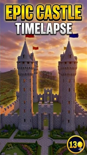 Epic Castle Building Timelapse! 🏰 #Shorts #Castle #Timelapse #Construction #Viral