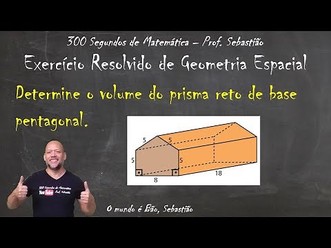 GEOMETRIA ESPACIAL - POLIEDROS - Exercício 25 - Volume do Prisma Reto de Base Pentagonal
