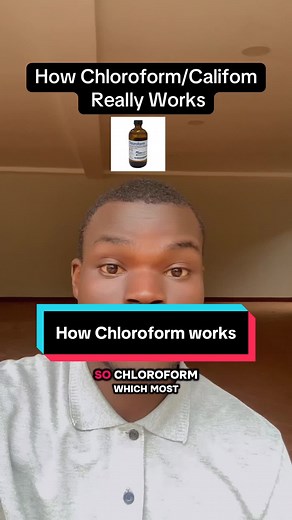 How chloroform works. #chloroform #sciencetok #scienceathome #didyouknow #learnontiktok #kissabreaksitdown