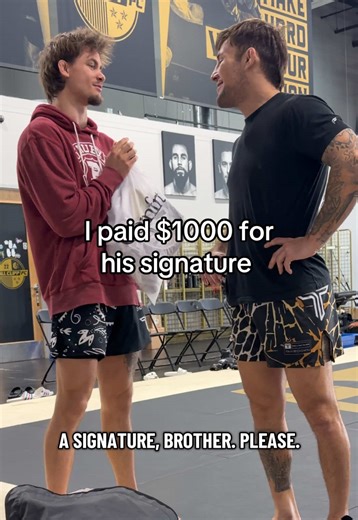 MMA Fighter Begs for Signature After Fight