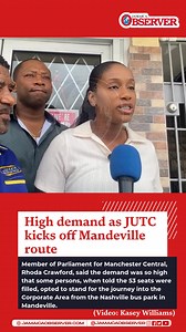 36K views · 510 reactions | There was a high demand for seats on the Jamaica Urban Transit Company’s (JUTC) bus in Mandeville on Monday as commuters boarded the unit for a new route into Kingston. https://www.jamaicaobserver.com/2025/07/28/watch-high-demand-jutc-kicks-off-mandeville-route/ | The Jamaica Observer | Facebook