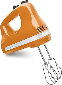 KitchenAid KHM512TG 5-Speed Ultra Power Hand Mixer, Tangerine