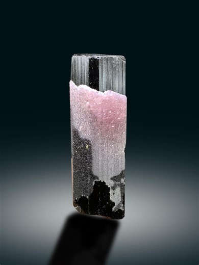 Crystallized Pink Rose Quartz on Schorl Tourmaline From Afghanistan - 46 Gram - Etsy