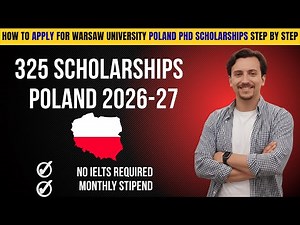 325 fully funded scholarships in warsaw university Poland 🇵🇱 without IELTS | step by step guide