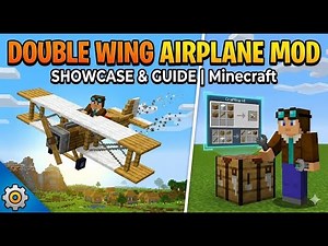 Double Wing Airplane Mod Showcase Guide | Minecraft Flying Adventures - Crazy Hard Landing (2025)