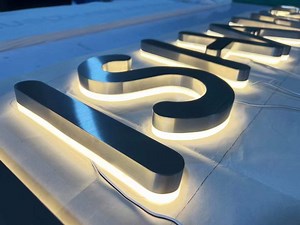 3D Backlit Sign | Custom Metal Backlit Sign | 3D Logo Sign | Office Wall Sign | 3D LED Acrylic Sign | 3D Illuminated Letters |logo Wall Sign - Etsy