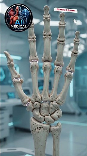 Hand Skeleton Explained | 27 Hand Bones in 3D #Shorts