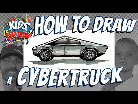 How to Draw a Tesla Cybertruck for Kids