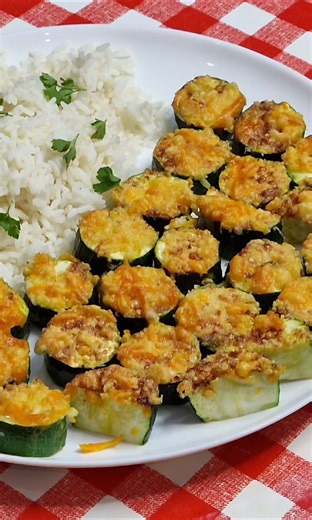 Baked Courgette #cooking #recipe #food #courgette #quickfood