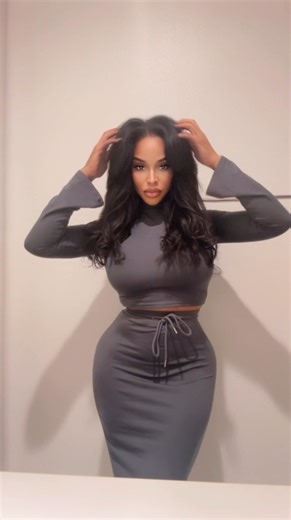 Masika Kalysha on Instagram: "I got so many compliments with this two-piece skirt set on today. On cold days I want to be covered up but still want to feel feminine and beautiful. This set is exactly that. Comment “MILF” for the direct link 🔗 Wear with heals, boots or sneakers… you can dress #greybae up or down. Because who says you can’t be cozy and sexy? This two piece skirt set is here to hug your curves in all the right places. Keeps you covered on those chili ❄️ days, perfectly snug