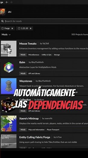 ¡Crea tu carpeta de mods en Minecraft en un instante! #shorts
