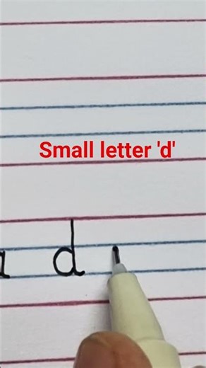 formation of small letter 'd'#printwriting #handwriting #alphabet #shorts