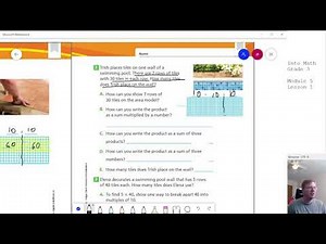 Into Math: 3rd Grade Module 5 Lesson 1