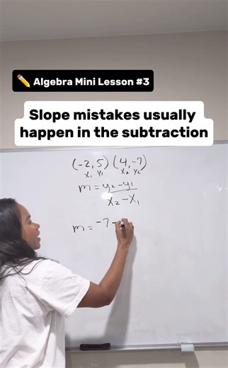 The Slope Mistake Happens in the Subtraction 👀 #shorts