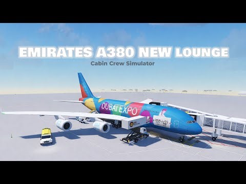 ROBLOX - Cabin Crew Simulator Full Flight Emirates A380 to Sydney | Relaxing gameplay