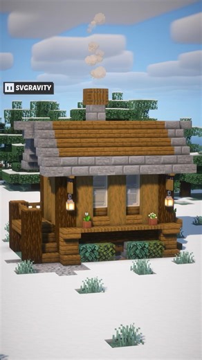 Minecraft : Winter Starter House Quick Tutorial | #shorts