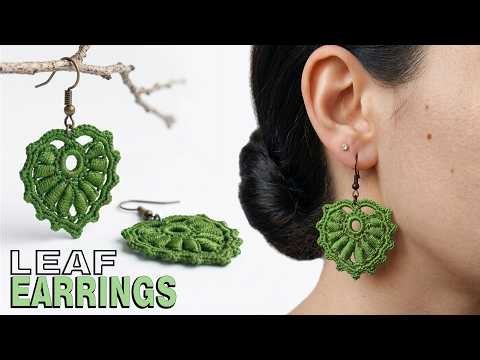 Crochet Leaf Earrings For Absolute Beginners | Step by Step Tutorial