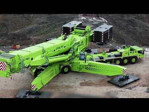 Witness the assembly of a 4000-ton MEGA CRANE! 🤯 Watch the incredible precision