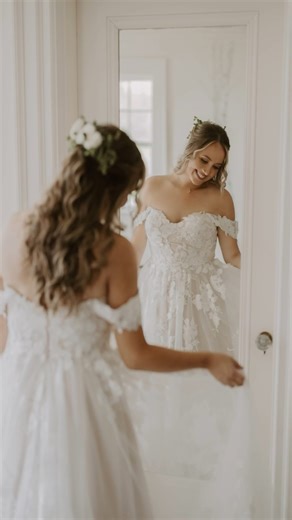 core moment: the bride looking in the mirror for the first time on her wedding day 🥹🤍 • • • #bridesmaid #wedding #bride #bohobride #bridalparty #weddingday #bridal #bohobridesmaids #groom #weddinghair #weddingmakeup #makeupartist #weddingdress #bridalmakeup #weddinginspiration #bridalhair #weddingphotography #engaged #bridetobe #fashion #theknot #weddings #beauty #bridesquad #weddingseason #brides #weddinginspo | For Love and Life Photo & Film