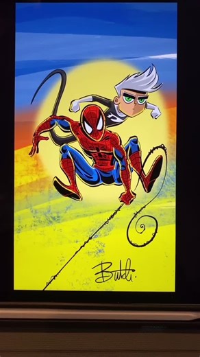 Reply to @jesusr036 “Drawing DANNY PHANTOM & SPIDER-MAN!” #dannyphantom #spiderman #butchhartman #fairlyoddparents #nickelodeon #marvel #crossover