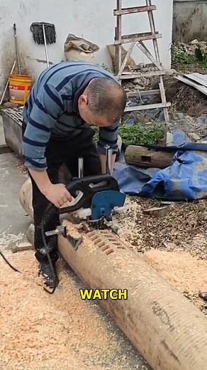 Transforming Logs Mesmerizing Woodworking Skills. #woodworking #craftsmanship #DIYprojects #creativeprocess #woodworkingskills | Doraya Jennings