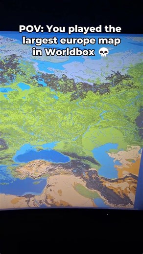 Imagine playing the largest europe map in Worldbox! #worldbox #worldboxgameplay #superworldbox