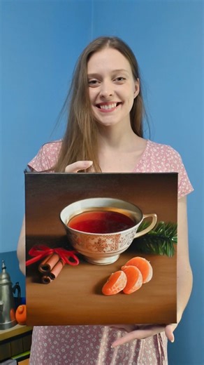 68K views · 7.5K reactions | The very first painting in my new teacup...